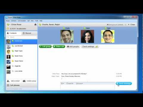 How to start a Skype group text chat - Windows