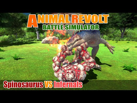 Spinosaurus vs Infernals - Animal Revolt Battle Simulator
