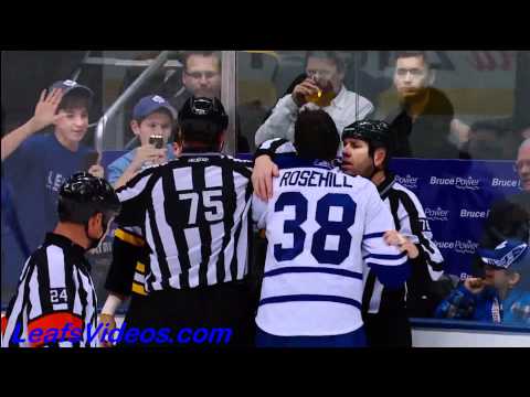 Bruins @ Maple Leafs - Jay Rosehill vs Shawn Thorton - 101204