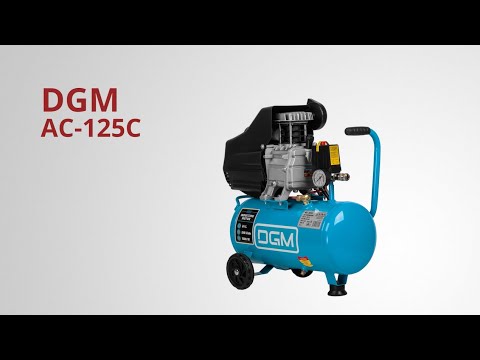 фото компрессор dgm ac-125c (240 л/мин, 8 атм, коаксиальный, масляный, ресив. 24 л, 230 в новый 00300464 0