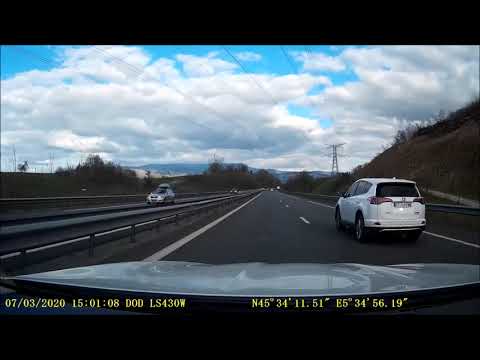 Dashcam recording A43 Eastbound, France, Junctions 9 to 10 on 7 March 2020 around 1600 hr local time
