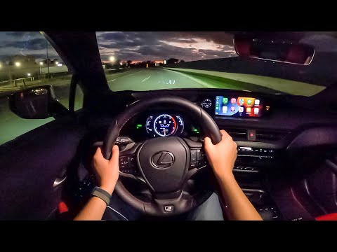 2022 Lexus UX250h F Sport - POV Night Drive (Binaural Audio)
