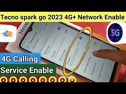 Tecno spark Go 2023 4G+ Network and 4G calling service enable