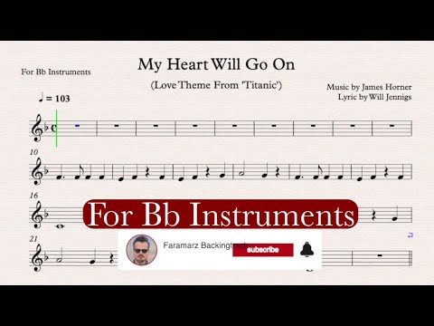 My Heart Will Go on (Titanic) Play along For Bb instrument