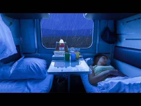 Pioggia notturna rilassante | Addio stress a dormire con pioggia battente sul finestrino del treno