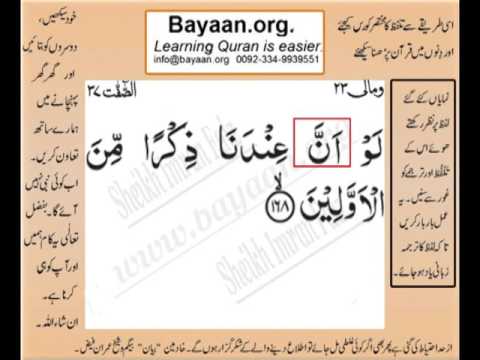 Learn Quran in Urdu translation word by word learning,Surah 37 Ayat 146