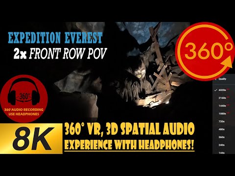 Expedition Everest POV 8K 360 VR with 3D Spatial Audio