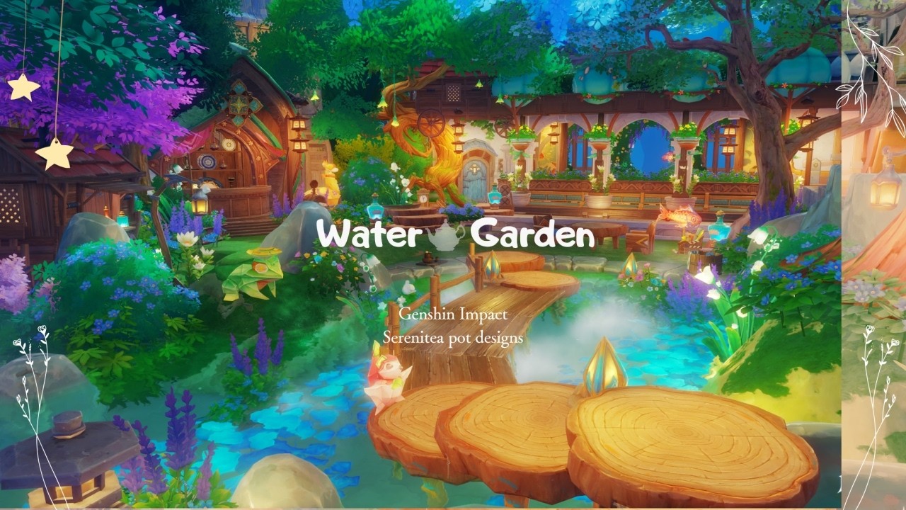 Genshin 🌷 Serenitea Pot Design┃Replica ID/模本コード配布┃Water Garden┃Asia Server┃原神┃塵歌壺