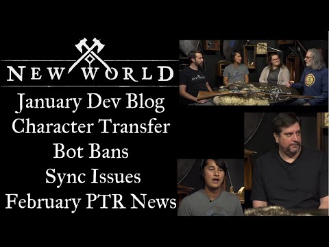 New World January Dev Update, Merges 1.5, Bot Bans, February PTR anounced