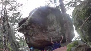 Video thumbnail of Asymptote, 8a+. Fontainebleau