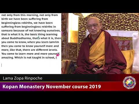 20191129 1530 LZR Kopan - Most important practice in life is bodhichitta.Reason to come to Kopan