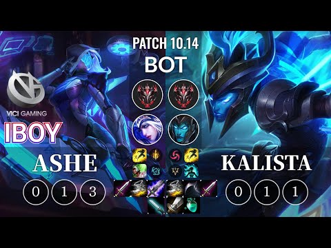 VG iBoy Ashe vs Kalista Bot - KR Patch 10.14