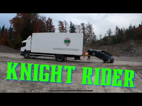 Knight Rider Roger jumpt 💥 aus einem fahrenden Lastwagen
