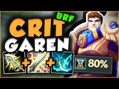 CRIT GAREN IN URF IS SO FUN! NON STOP SPINNING! ULTRA RAPID FIRE MODE 2017! - League of Legends