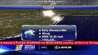 News 12 New Jersey Traffic and Weather 3/31/2014: First Jerry Manziello Forecast