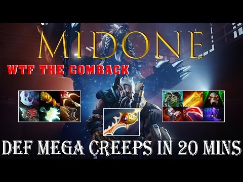MidOne (Lone Druid) - Def Mega Creeps in 40 mins (highlights) 😱😱