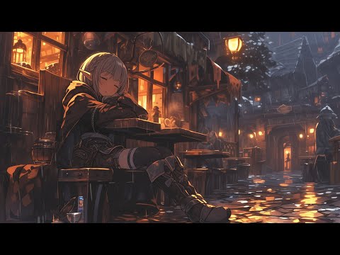 Relaxing Medieval Music with Rain Sounds, Fantasy Bard/Tavern Ambience, Relaxing Music for Sleep