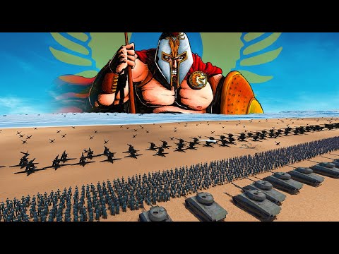 SPARTANS LANDING AGAINTS WW2 BEACH ARMY - UEBS 2 | BATTLE SIMULATOR 2