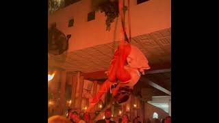 Ilios venue in Tulum acrobatic dancer show