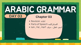 Day 03 | Parts of Speech | اسم ، فعل ، حرف | Identifying the Kalimah