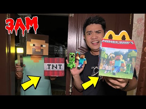 BELI HAPPY MEAL MINECRAFT EH STEVE MALAH DATANG KE RUMAH!