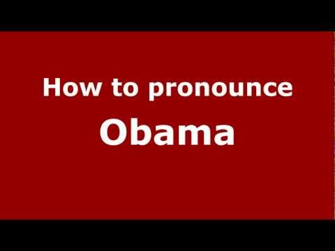 How to Pronounce Obama - PronounceNames.com