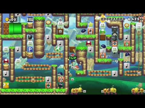 連続UPしながらピタゴラスイッチが見れる全自動　Auto by たか - SUPER MARIO MAKER - NO COMMENTARY 1bi