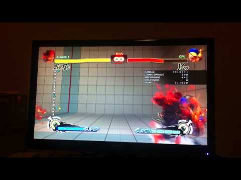 SSF4 AE: Evil Ryu Meterless Combos from Jumping HK (402/422 dmg)