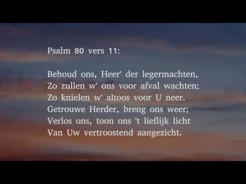 Psalm 80 vers 1, 9 en 11 - Neem Isrels Herder, neem ter oren
