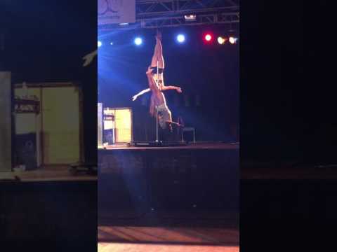 Emma and Nyeros doubles pole routine to Imagine dragons Radioactive
