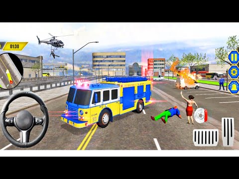 Rescue Fire Truck Simulator 3D - Emergency Firefighter Rescue Game - Android Gameplay #9