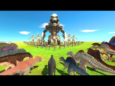 Who Can Defeat the Saber Ghoul King - Team Spinosaurus vs Team T-Rex