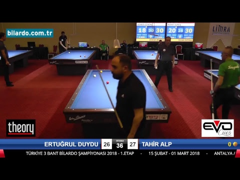 ERTUĞRUL DUYDU & TAHİR ALP Bilardo Maçı - 2018 - TÜRKİYE 1.LİGİ-1. Tur