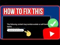YOUTUBE I UNDERSTAND AND WISH PROCEED NOT WORKING FIX Tutorial