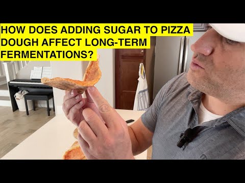 How Does Sugar Affect Pizza Dough in Long Fermentations?