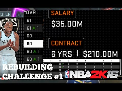 NBA 2K16: MyLeague - Rebuilding Challenge #1: Worst Free Agents / -$100 Million in Debt! #PS4