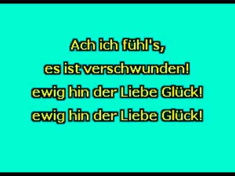 Ach ich fühl's es ist verschwunden Karaoke Accompaniment