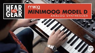Video thumbnail for Hear The Gear: Moog Minimoog Model D Analog Synthesizer (2022 Reissue) by Vintage King
