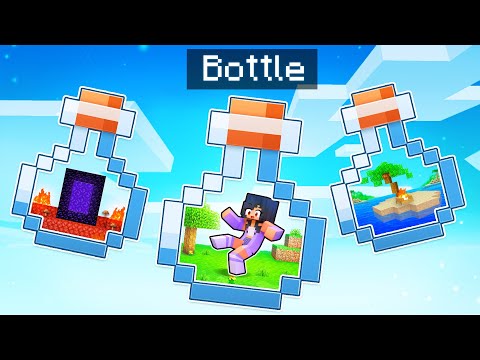 We're TRAPPED In A BOTTLE In Minecraft!