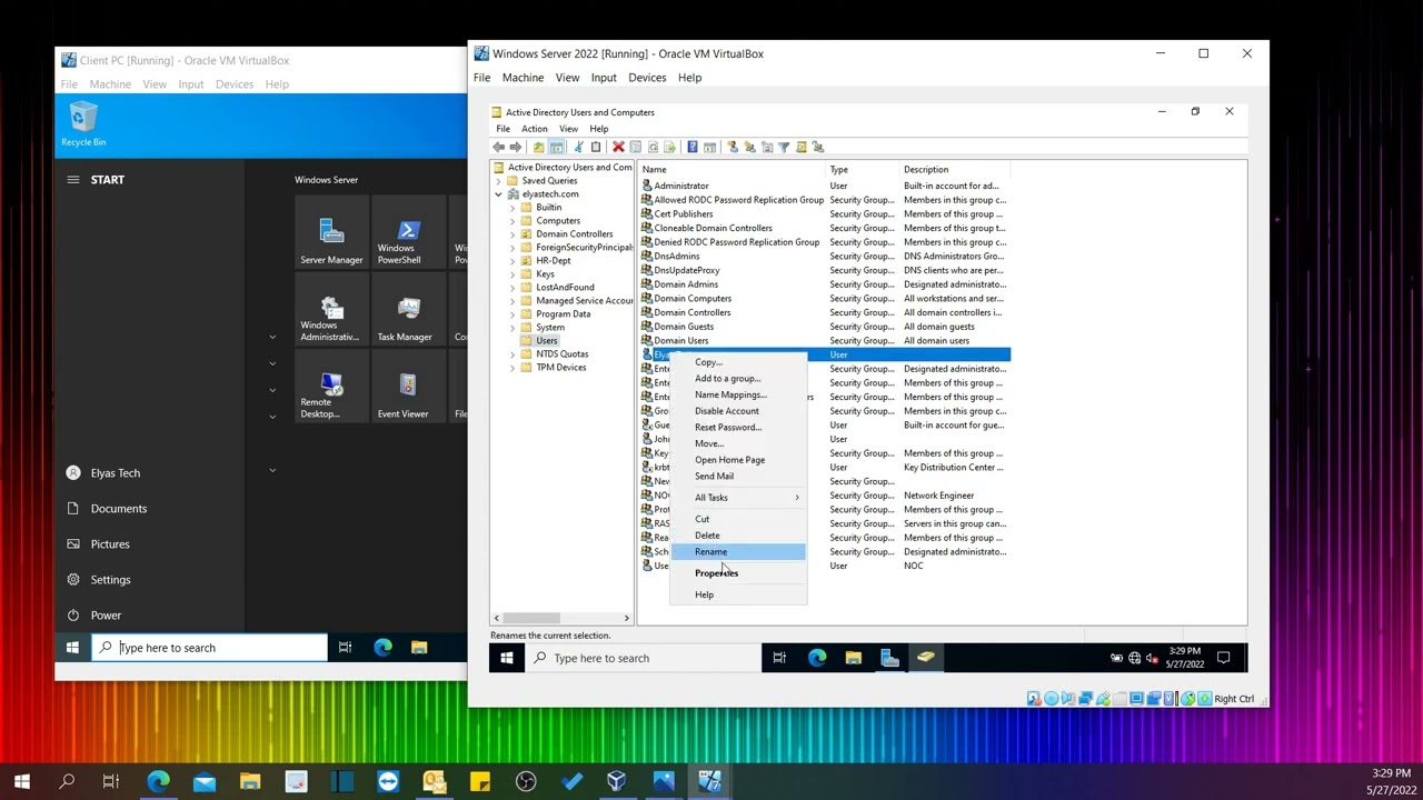 How to assign administrator permission to domain account using windows server 2022?