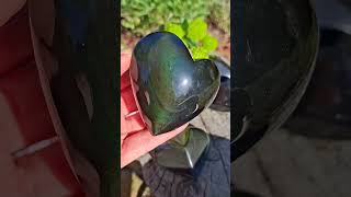 Obsidián dúhový srdca 155g