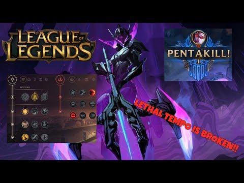 VAYNE PENTAKILL! (1V5)-LETHAL TEMPO IS BROKEN!