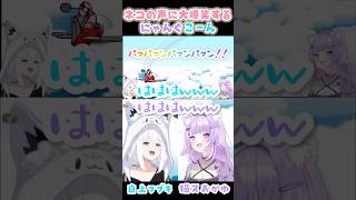 ネコの鳴き声でリズムを取るにゃんぐこーん【リズム天国/白上フブキ/猫又おかゆ/ホロライブ】