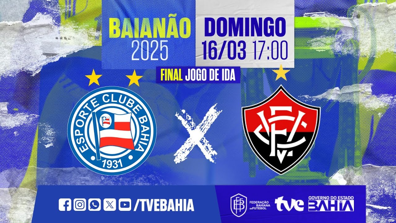 AO VIVO COM IMAGENS | BAHIA X VITÓRIA | FINAL IDA | BAIANÃO 2025 | #BaianãoNaTVE – 16/03/2025