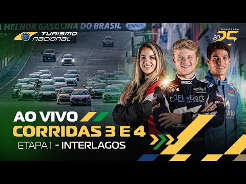 TURISMO NACIONAL 2025 |  AO VIVO |  1ª ETAPA - INTERLAGOS - CORRIDAS 3 E 4