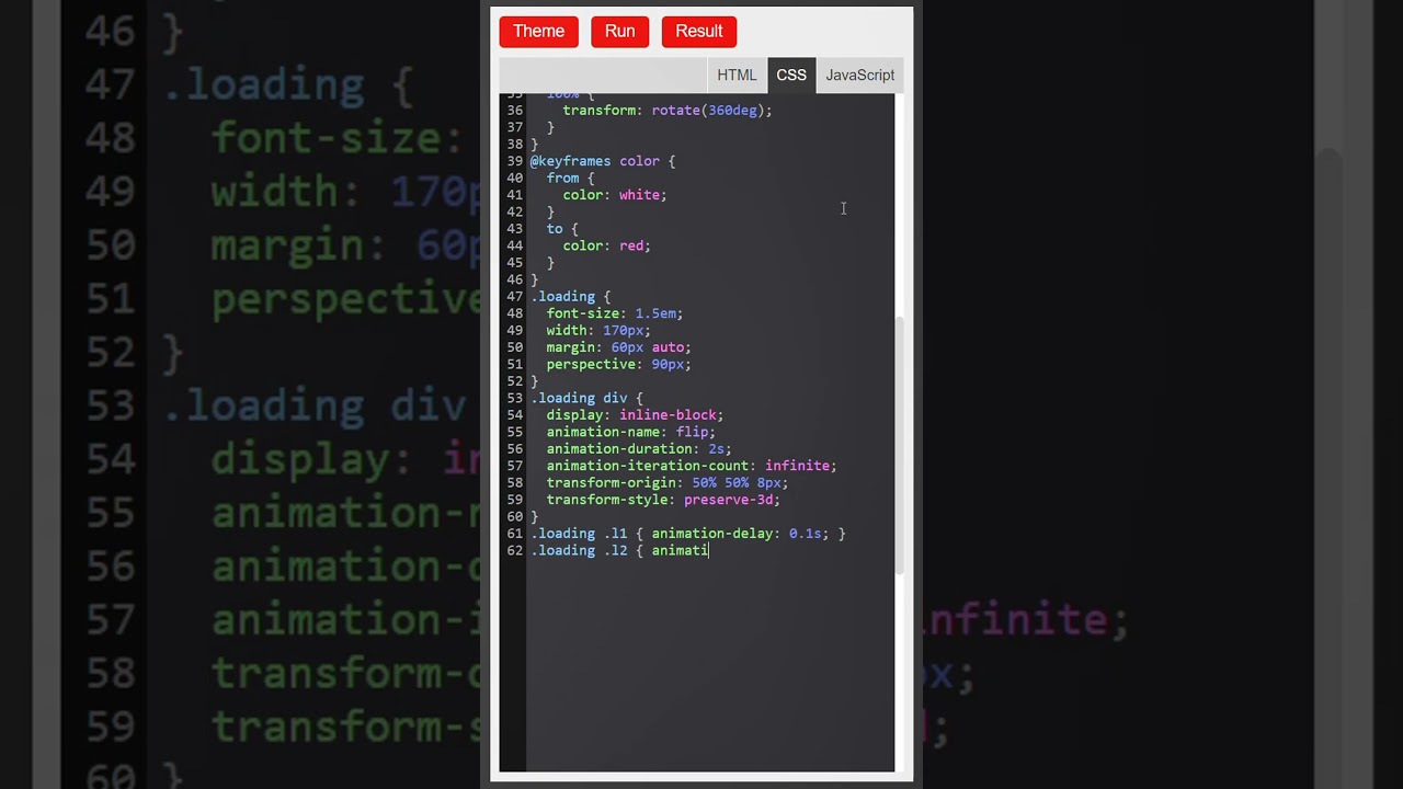 Loading Text Animations | HTML CSS jQuery