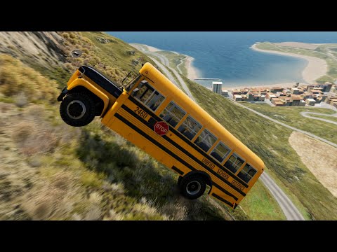 Extreme Mountain Cliff Crash Test 😨 | Real Physics Simulation | BeamNG.drive