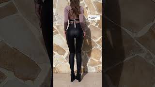 What do you think about my leather pants ☺️? #cutegirl #leather #leatheroutfit #usa