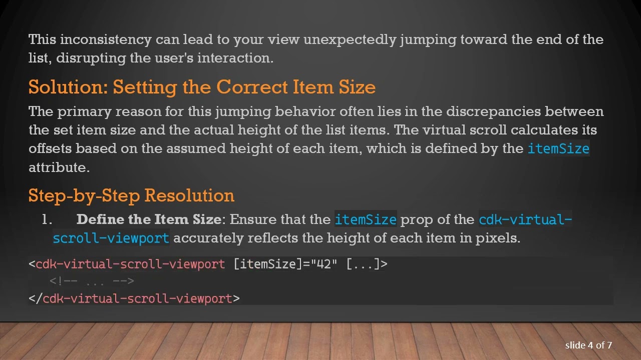 Resolving Angular Material Virtual Scroll Jumps