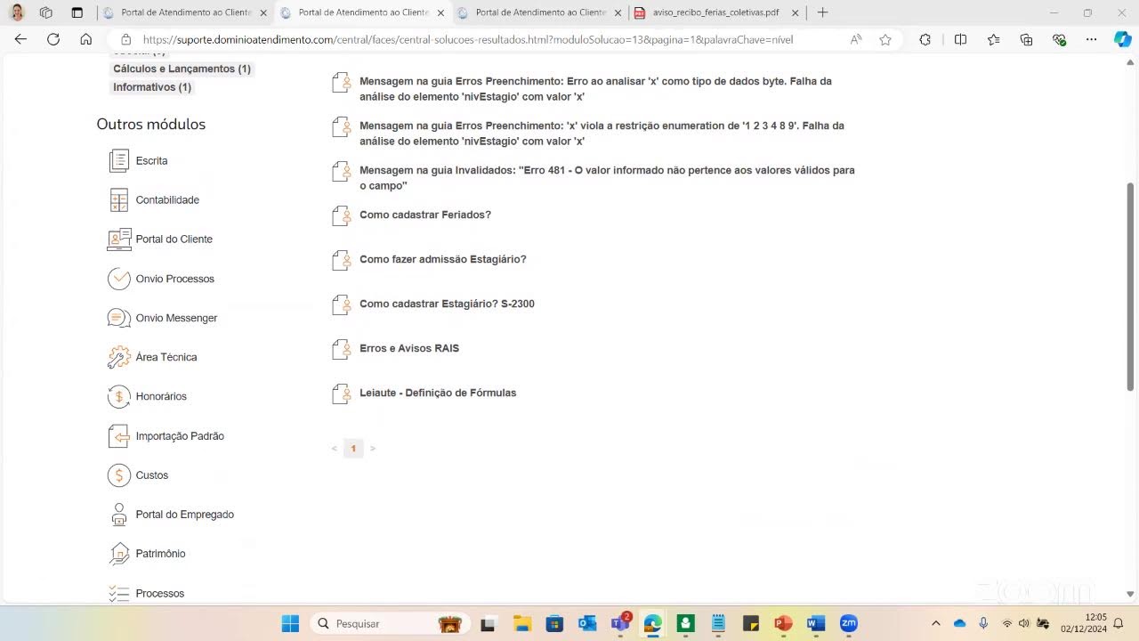 Lançamentos e Conferências da Folha de Pagamento